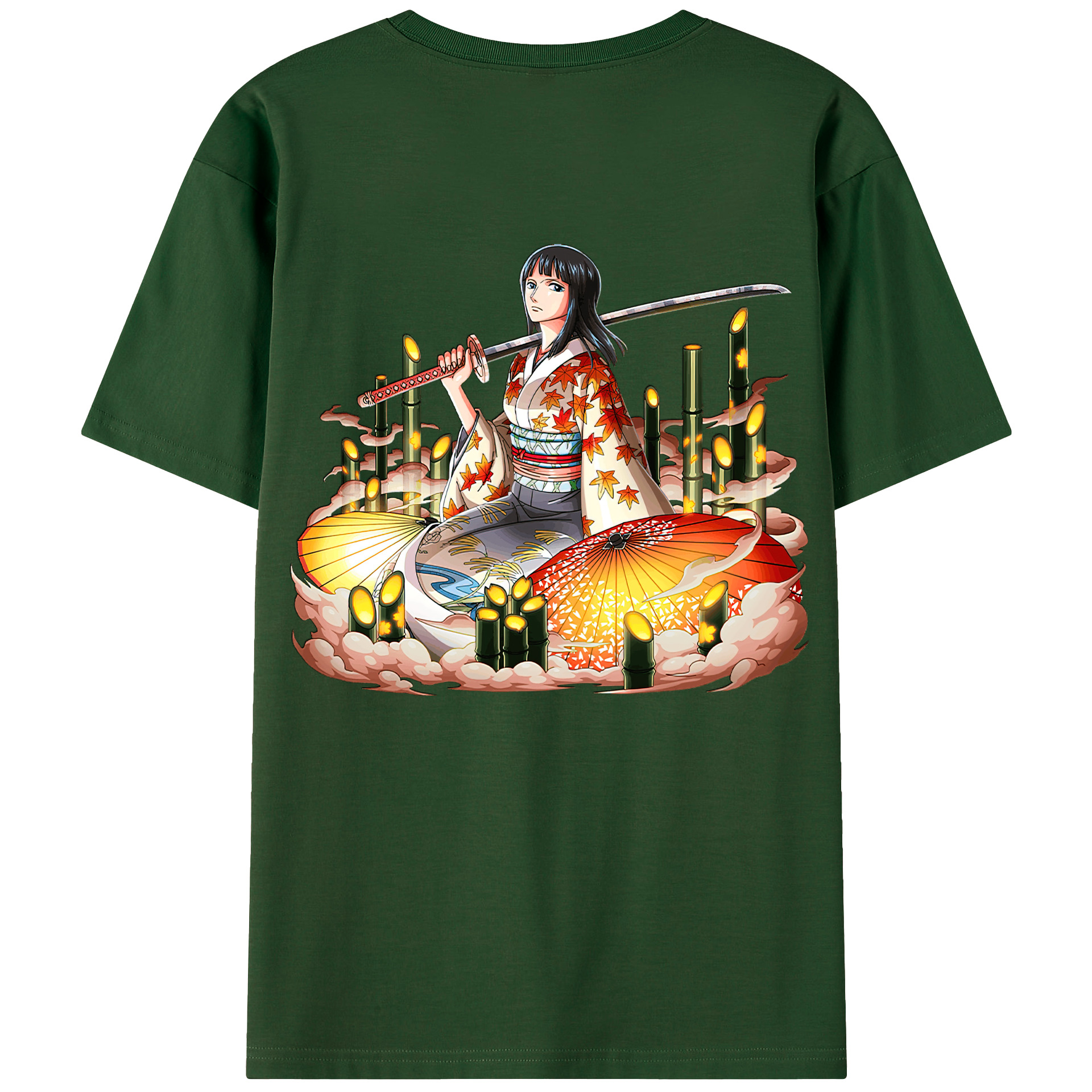 ワンピース ニコ・ロビン ONE PIECE Nico Robin 綿100％半袖Tシャツ（背面プリント）